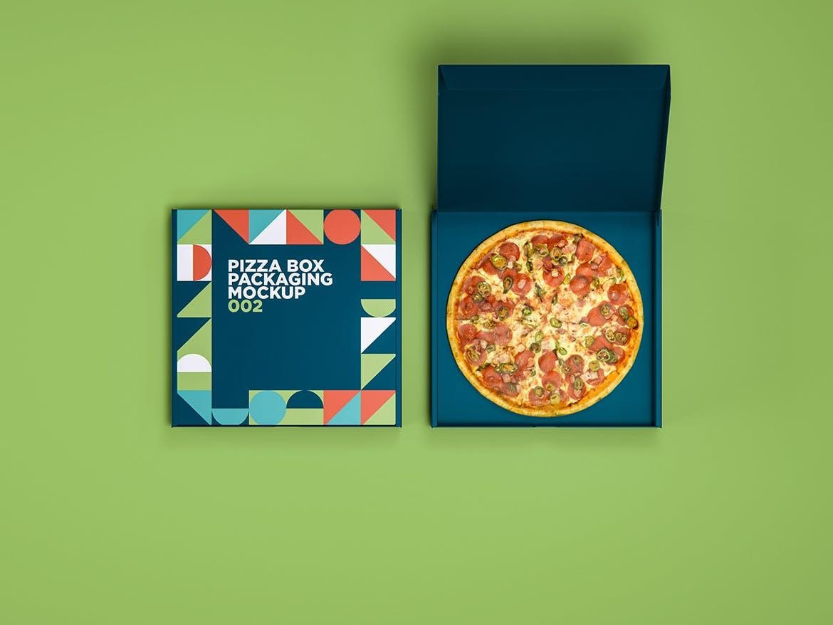 Hộp giấy đựng pizza hình vuông truyền thống khá phổ biến