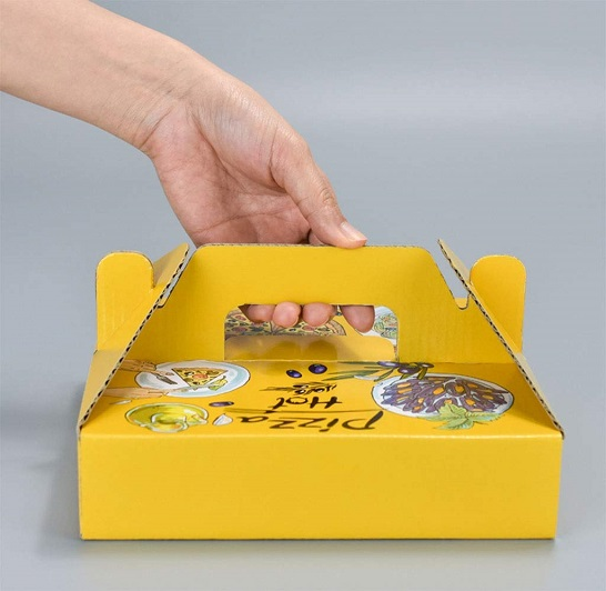 Hộp giấy đựng pizza thiết kế quai xách tiện lợi
