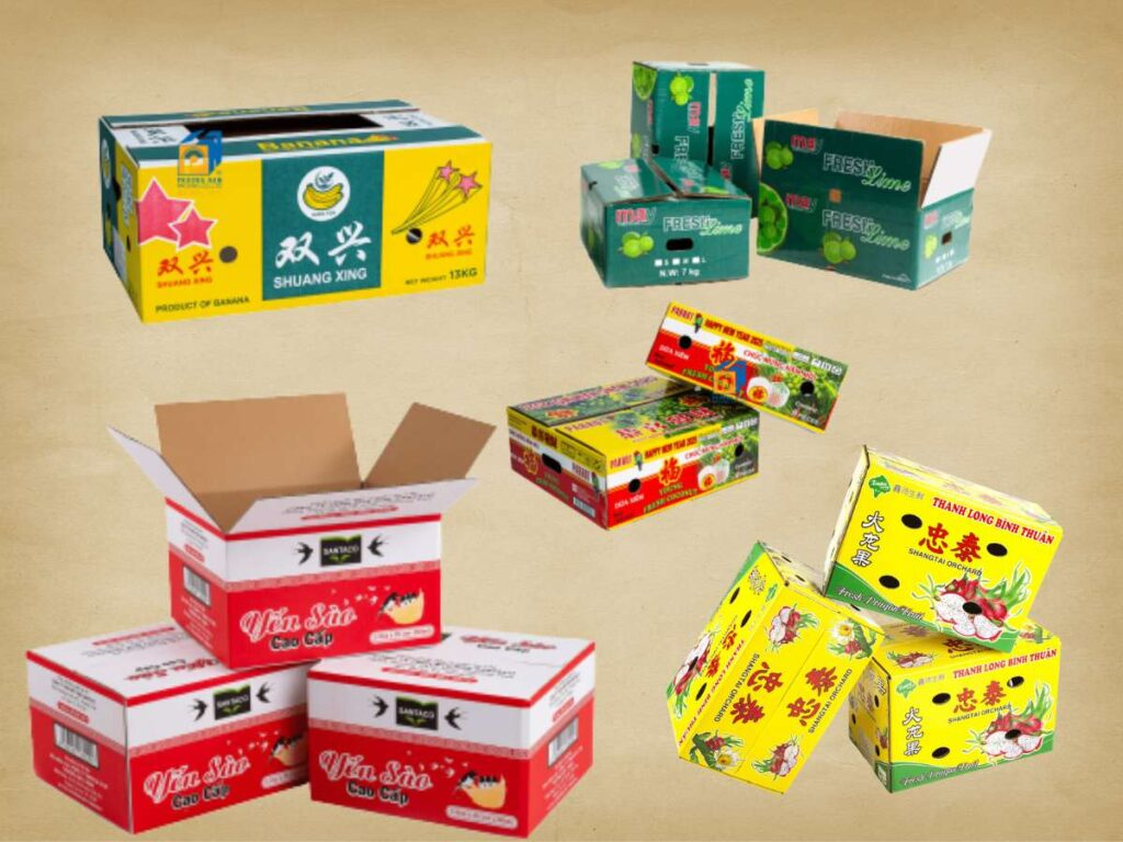 Mẫu thùng carton cho bao bì thực phẩm thiết kế đẹp