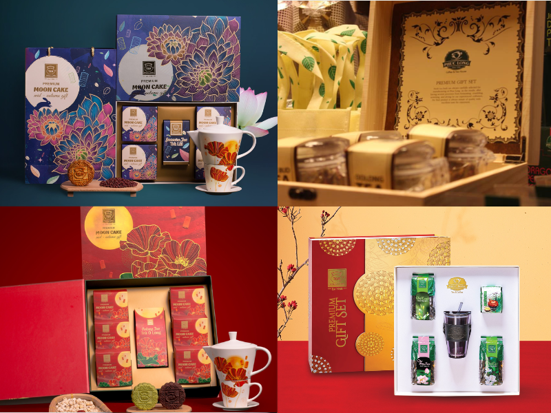 Mẫu hộp giấy đựng trà phong cách truyền thống